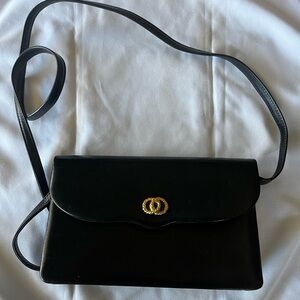 Vintage Launer London Black Shoulder Bag